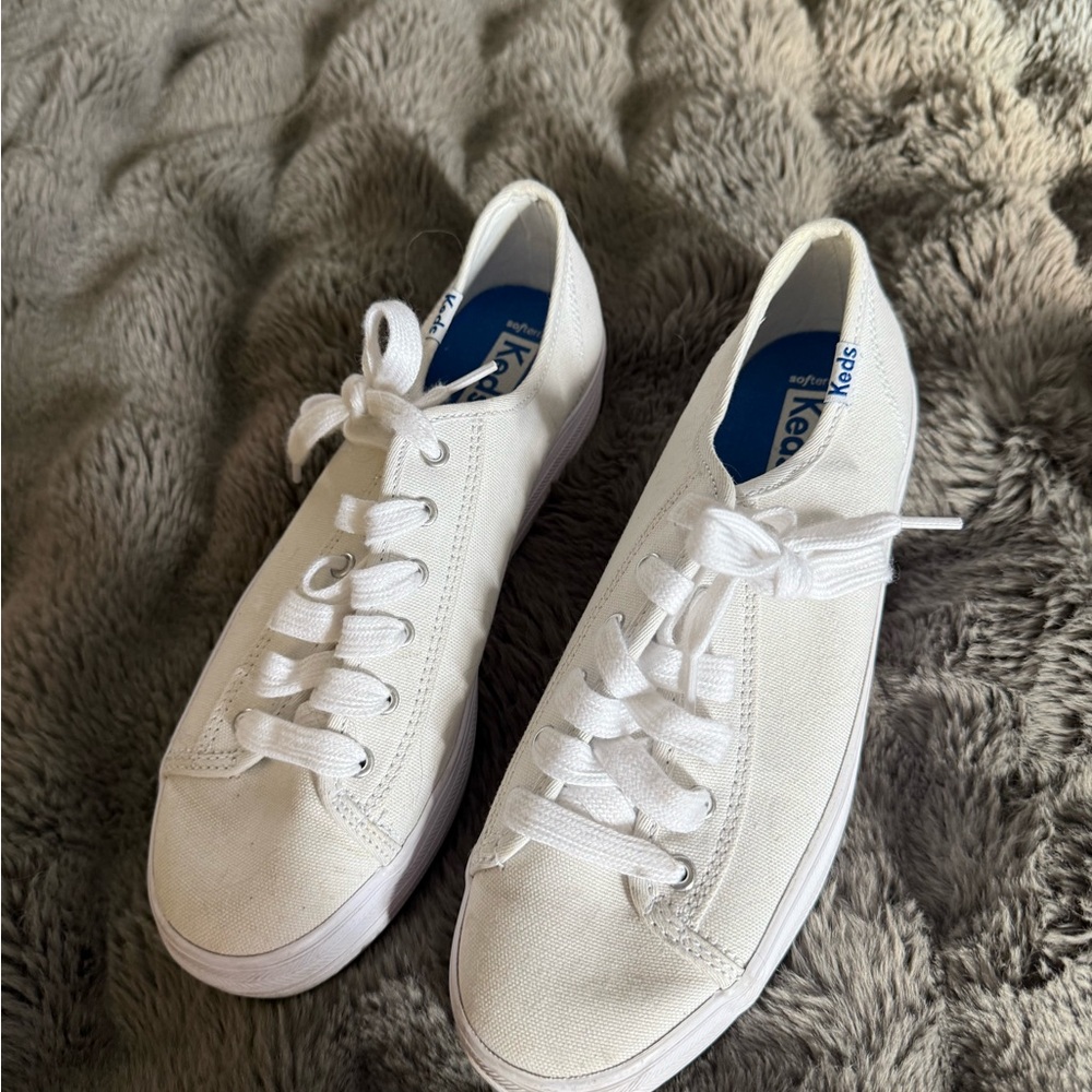Keds Classic White Lace-Up Sneakers